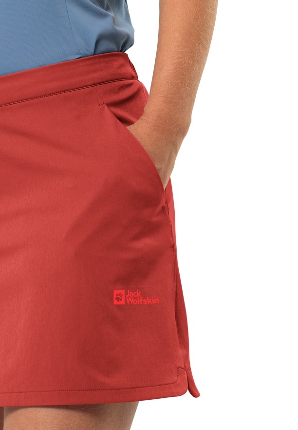 Red Women Jack Wolfskin Hiking Alpine Skorts | 17146523