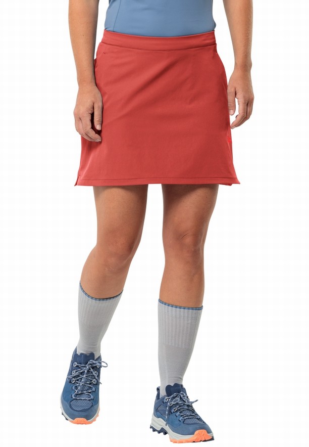 Red Women Jack Wolfskin Hiking Alpine Skorts | 17146523