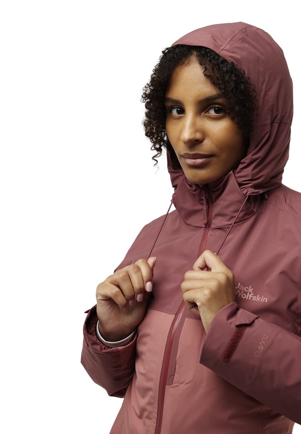 Red Women Jack Wolfskin Hunberg 3in1 Jackets | 20701900