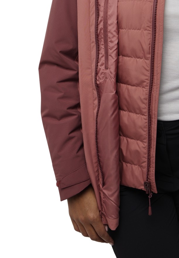 Red Women Jack Wolfskin Hunberg 3in1 Jackets | 20701900