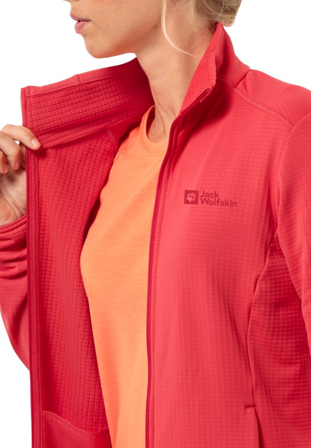 Red Women Jack Wolfskin Kolbenberg Fz Fleece Jackets | 89228277
