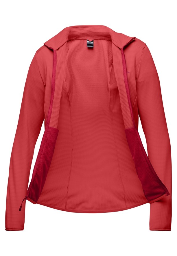 Red Women Jack Wolfskin Kolbenberg Fz Fleece Jackets | 89228277