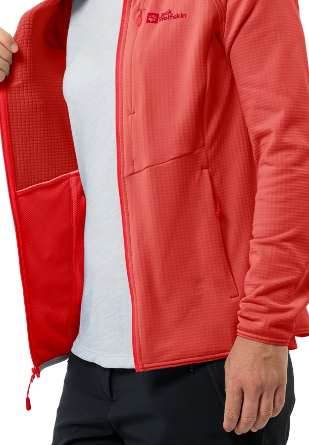 Red Women Jack Wolfskin Kolbenberg Hooded Fz Fleece Jackets | 68333985