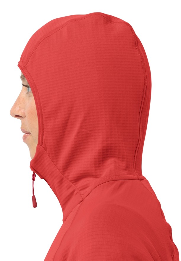 Red Women Jack Wolfskin Kolbenberg Hooded Fz Fleece Jackets | 68333985