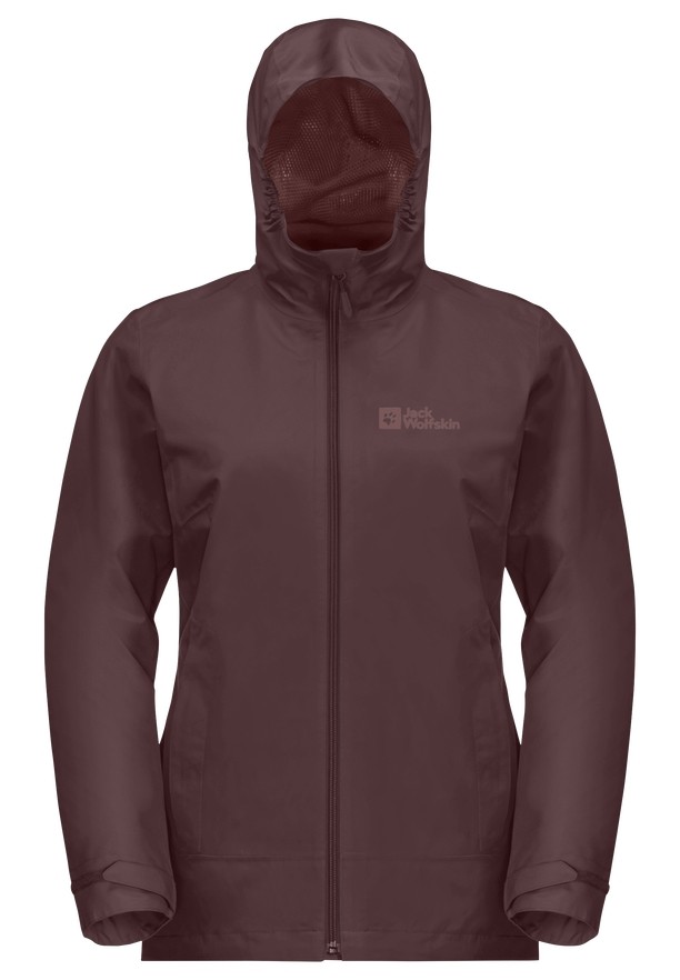 Red Women Jack Wolfskin Moonrise 3in1 Jackets | 78504493