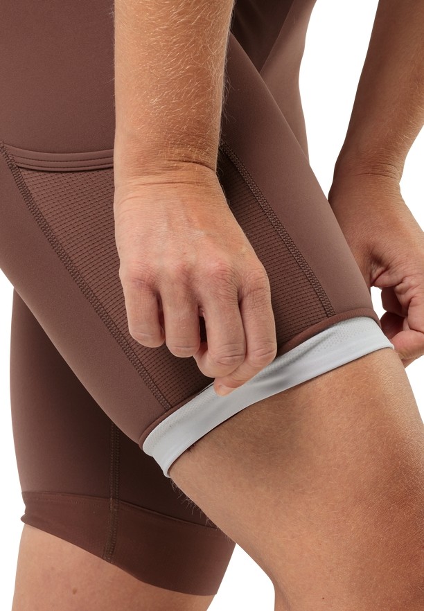 Red Women Jack Wolfskin Morobbia Bib Shorts | 35269531