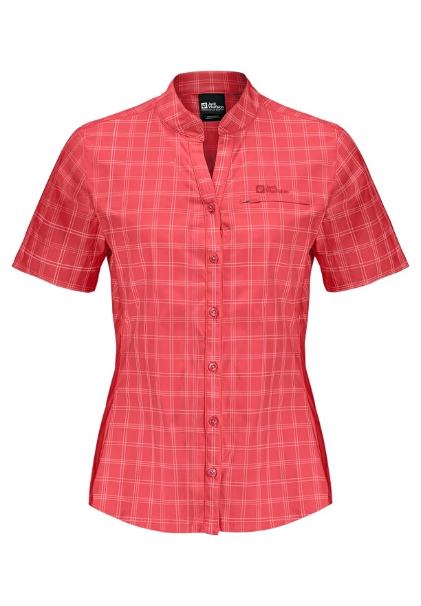 Red Women Jack Wolfskin Norbo S/s Shirts | 75557570