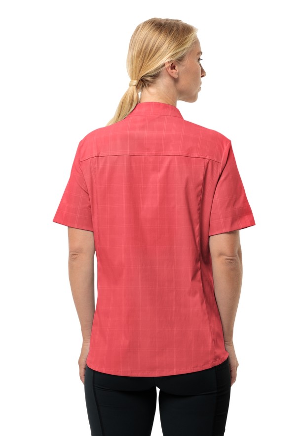 Red Women Jack Wolfskin Norbo S/s Shirts | 75557570