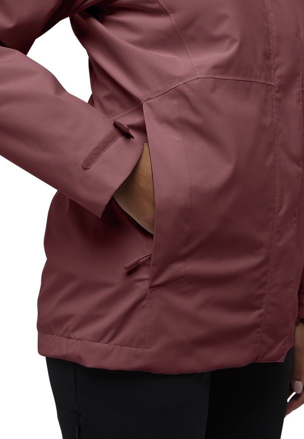 Red Women Jack Wolfskin Rotwand 3in1 Jackets | 17305308