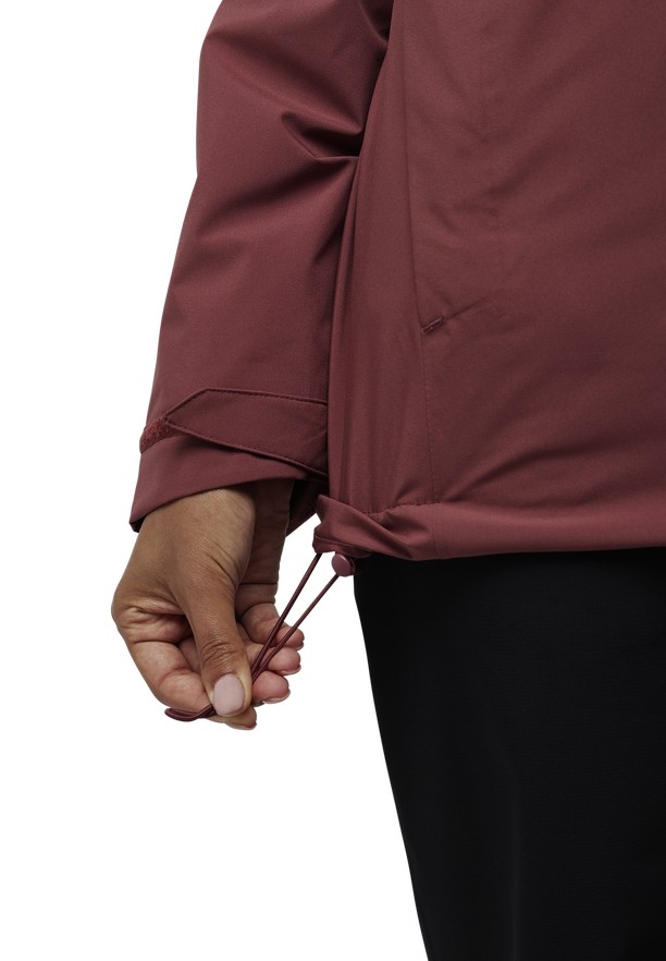 Red Women Jack Wolfskin Rotwand 3in1 Jackets | 17305308