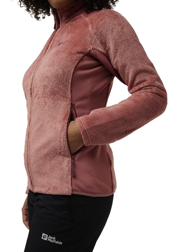 Red Women Jack Wolfskin Rotwand Fz Fleece Jackets | 99698097