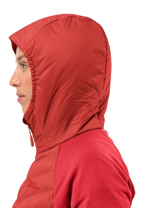 Red Women Jack Wolfskin Routeburn Pro Hybrid Jackets | 84891034