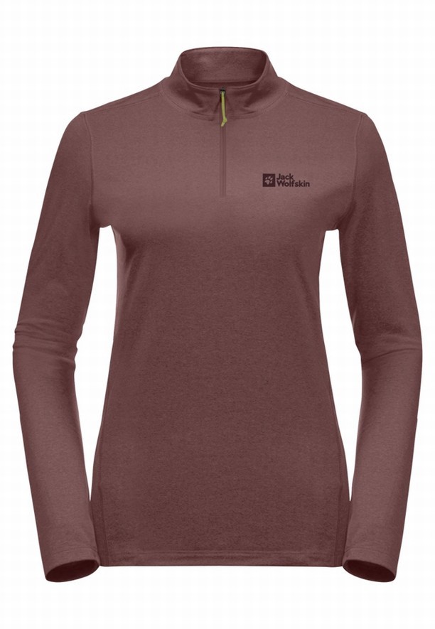 Red Women Jack Wolfskin Skyhermal Hz T Shirts | 71052134