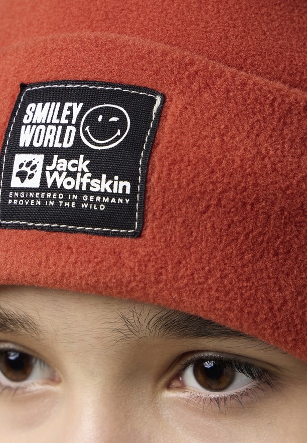 Red Women Jack Wolfskin Smileyworld Teen Beanie | 50695391