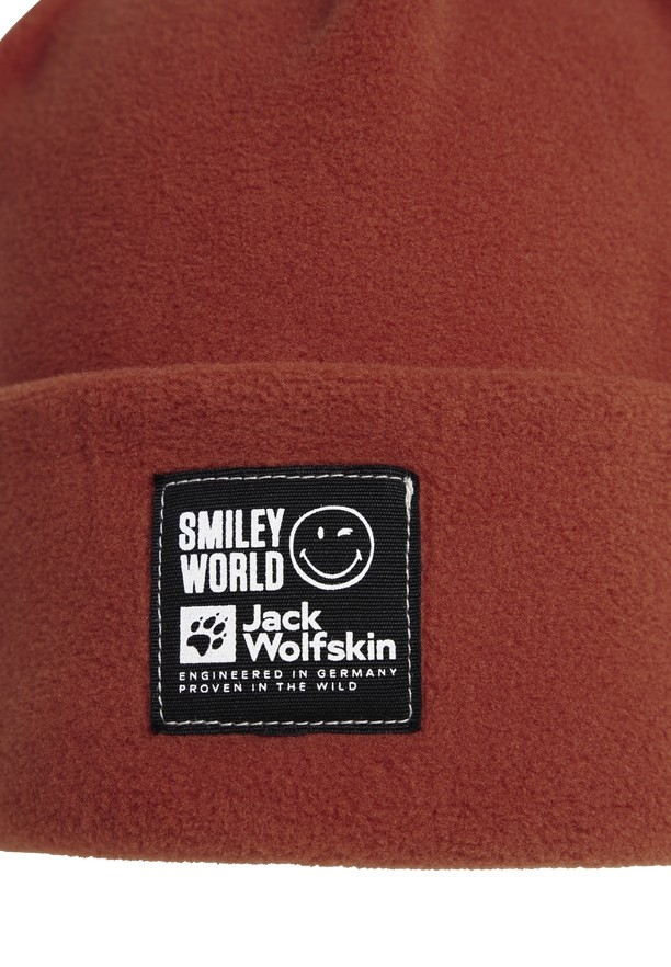Red Women Jack Wolfskin Smileyworld Teen Beanie | 50695391
