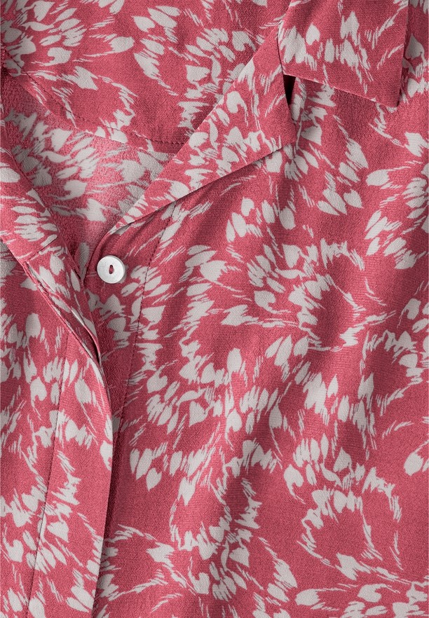Red Women Jack Wolfskin Sommerwiese Shirts | 70592506