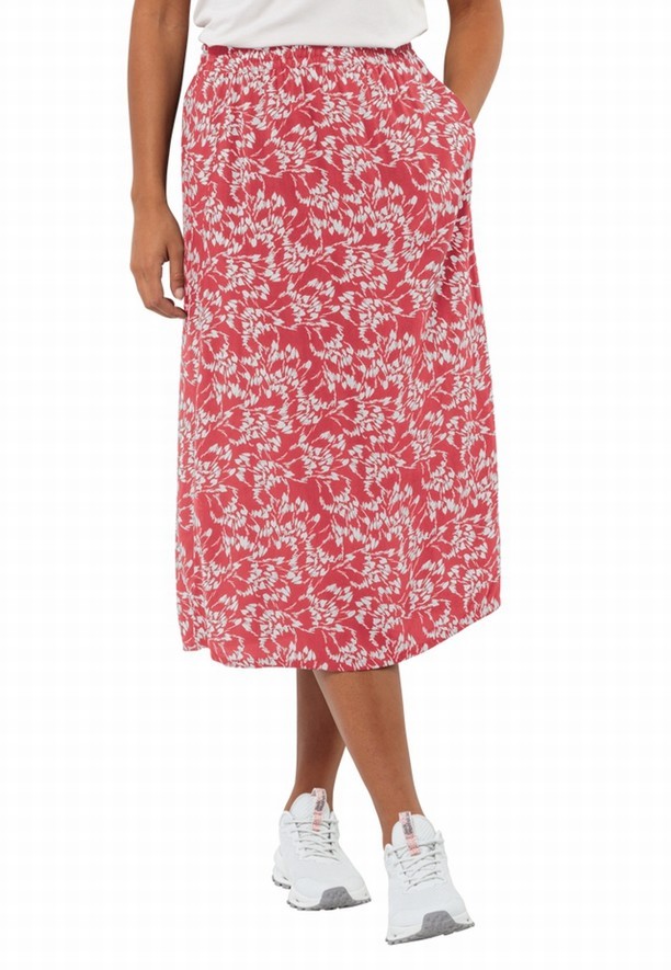 Red Women Jack Wolfskin Sommerwiese Skirts | 95470387
