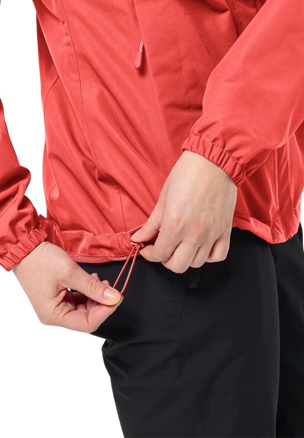 Red Women Jack Wolfskin Stormy Point 2l Rain Jackets | 65677226