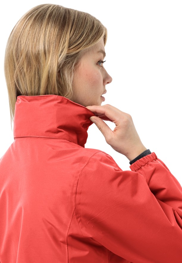 Red Women Jack Wolfskin Stormy Point 2l Rain Jackets | 65677226