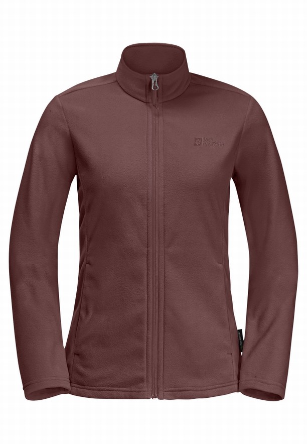 Red Women Jack Wolfskin Taunus Fz Fleece Jackets | 29065147