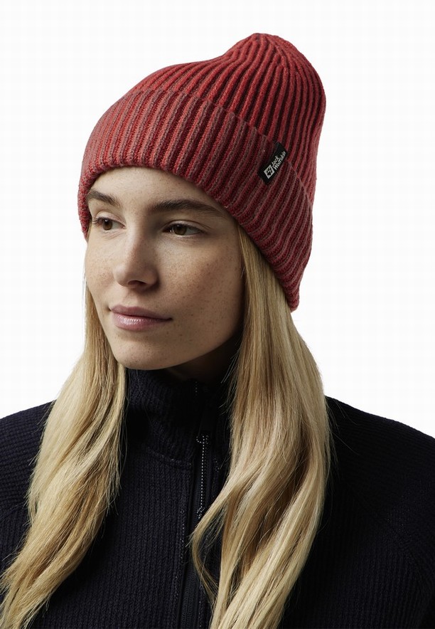 Red Women Jack Wolfskin Vybrant Beanie | 26990275