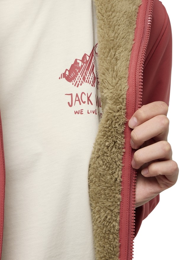 Red Women Jack Wolfskin Windland Softshell Jackets | 97590748