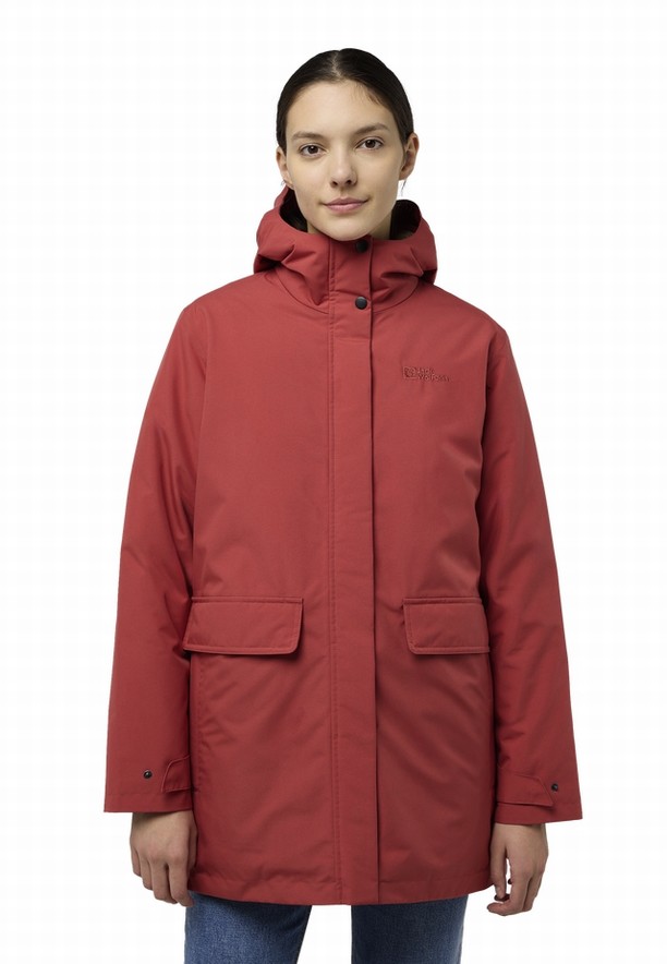 Red Women Jack Wolfskin Wintertor Coats | 90119564