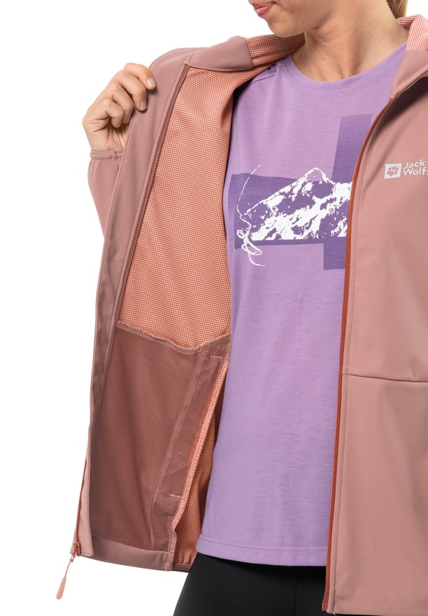 Rose Women Jack Wolfskin Feldberg Hoody Softshell Jackets | 97308729