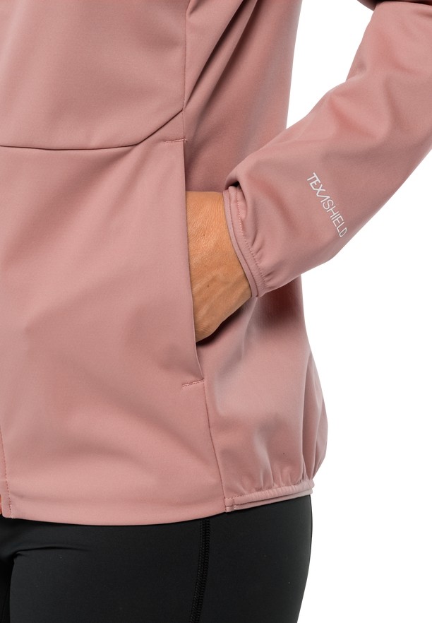 Rose Women Jack Wolfskin Feldberg Hoody Softshell Jackets | 97308729