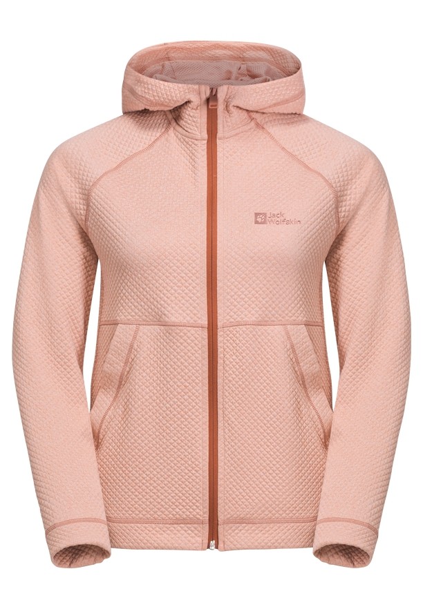 Rose Women Jack Wolfskin Fernweh Hooded Fleece Jackets | 21161448