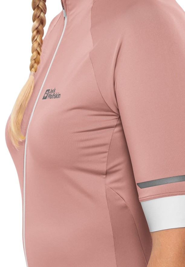 Rose Women Jack Wolfskin Gravex Fz S/s W Bike T Shirts | 97770400