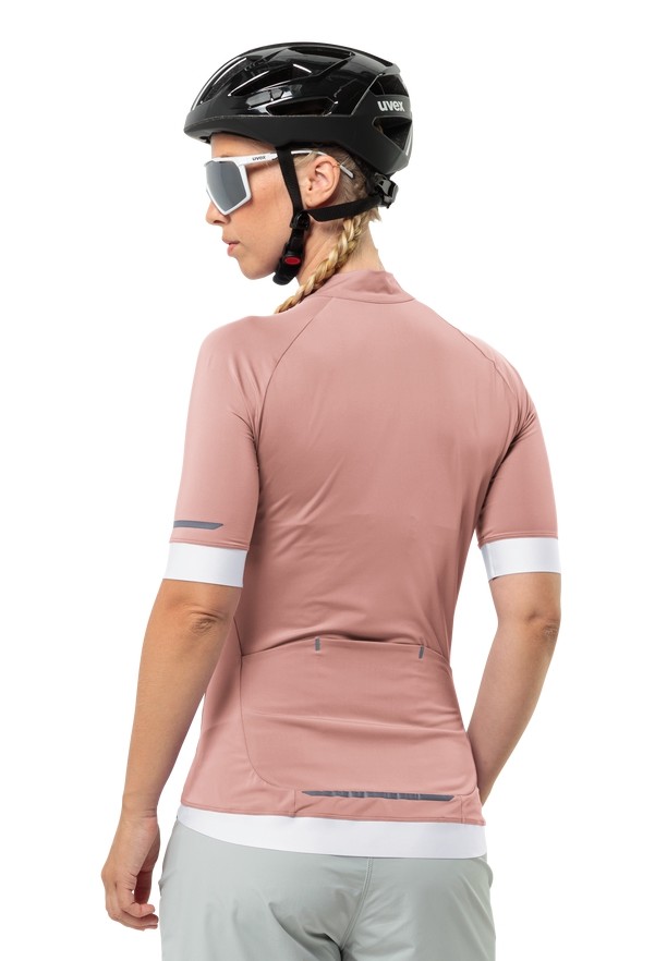 Rose Women Jack Wolfskin Gravex Fz S/s W Bike T Shirts | 97770400