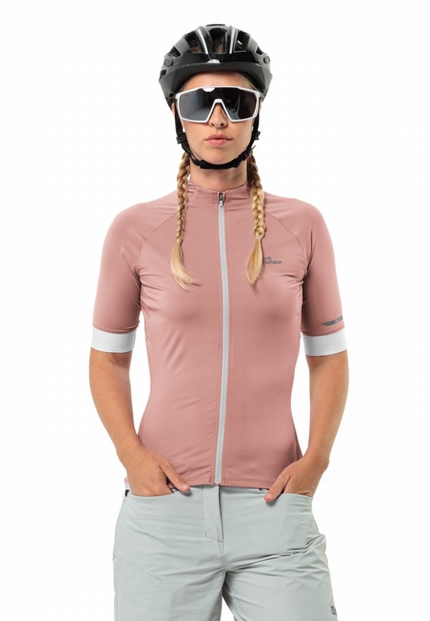 Rose Women Jack Wolfskin Gravex Fz S/s W Bike T Shirts | 97770400