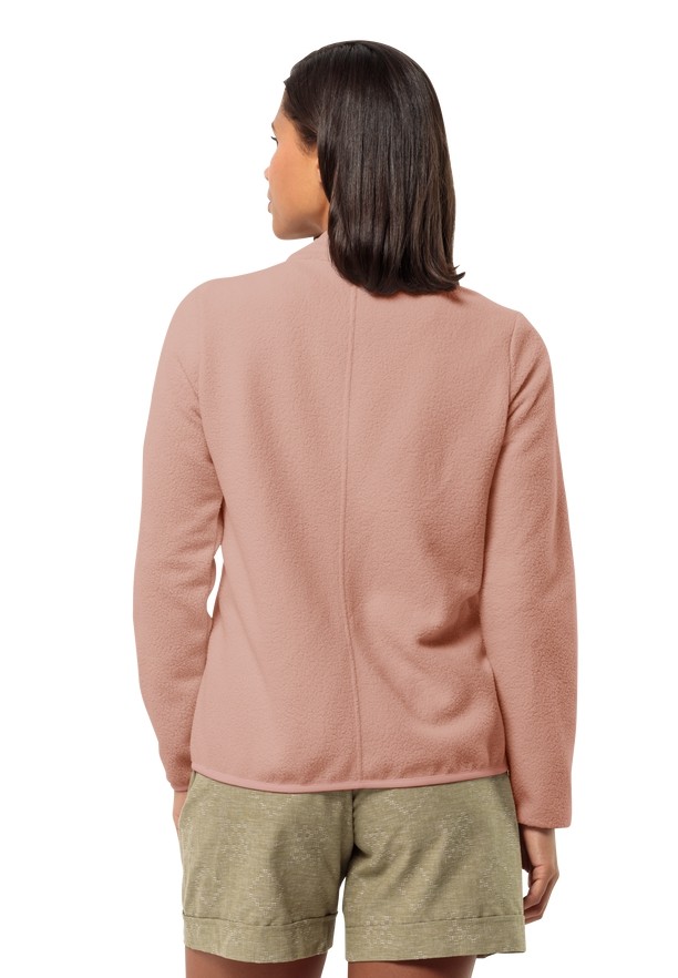 Rose Women Jack Wolfskin Light Curl Fleece Jackets | 56667552
