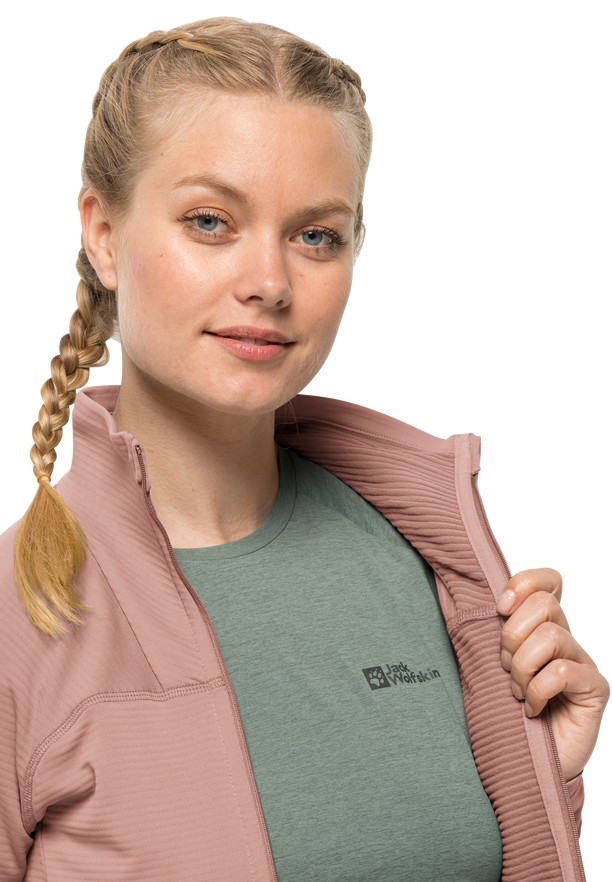Rose Women Jack Wolfskin Prelight Fz Fleece Jackets | 58699868