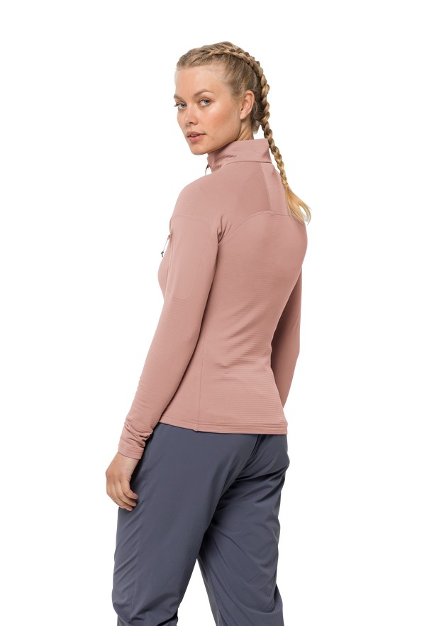 Rose Women Jack Wolfskin Prelight Fz Fleece Jackets | 58699868