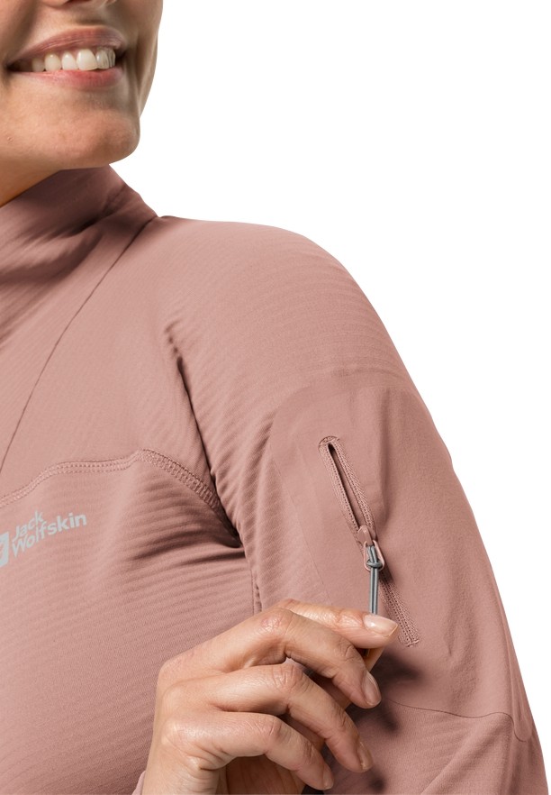 Rose Women Jack Wolfskin Prelight Fz Fleece Jackets | 58699868