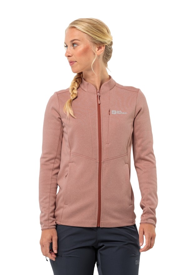 Rose Women Jack Wolfskin Tervern Fz Fleece Jackets | 79650284