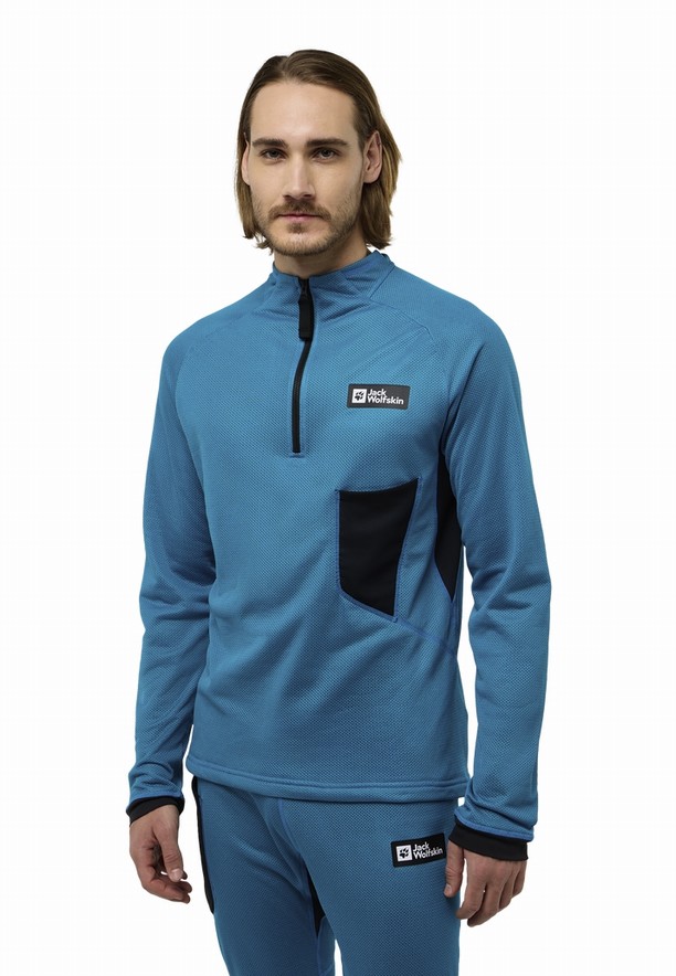 Turquoise Men Jack Wolfskin Expdn Octa Hz T Shirts | 51649981