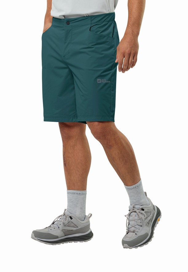 Turquoise Men Jack Wolfskin Gravex Shorts | 54898428