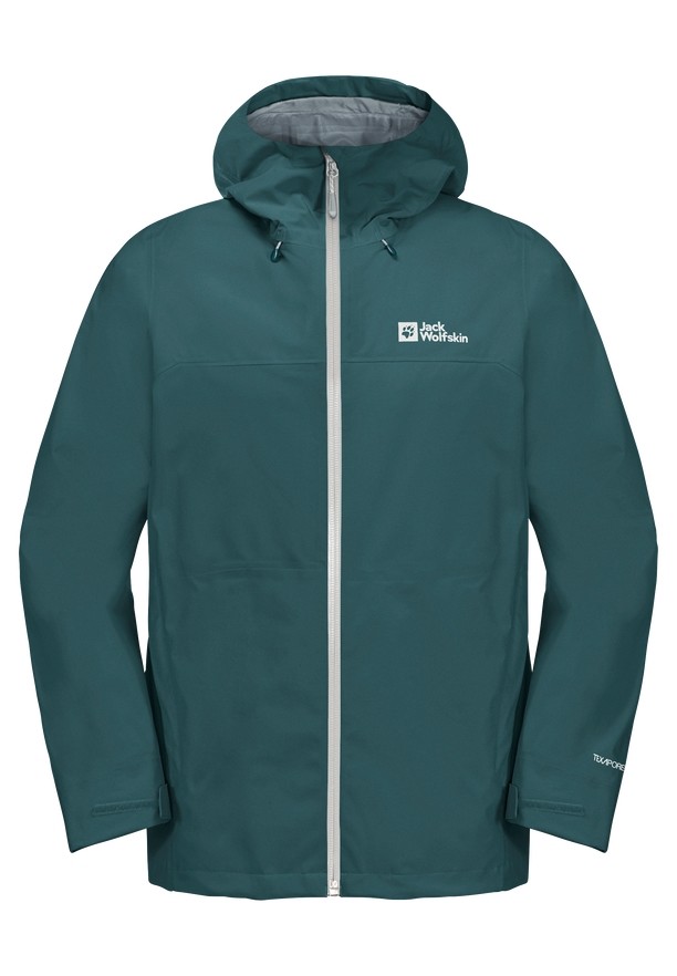 Turquoise Men Jack Wolfskin Highest Peak 3l Rain Jackets | 16345152