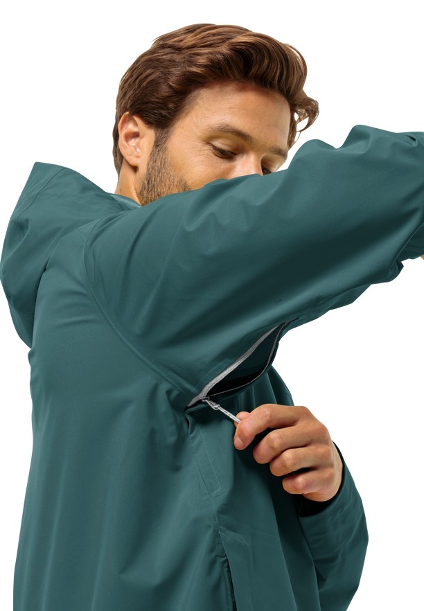 Turquoise Men Jack Wolfskin Highest Peak 3l Rain Jackets | 16345152