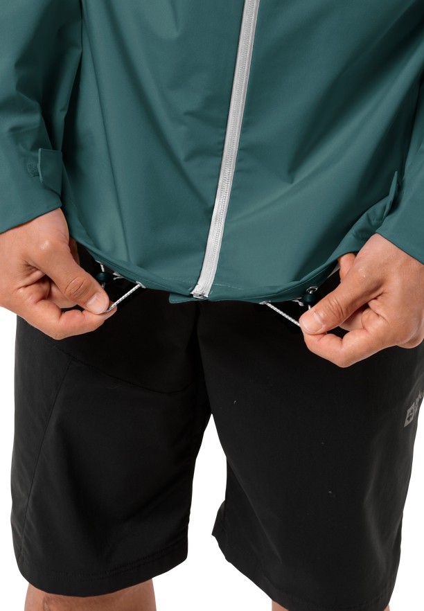 Turquoise Men Jack Wolfskin Highest Peak 3l Rain Jackets | 16345152