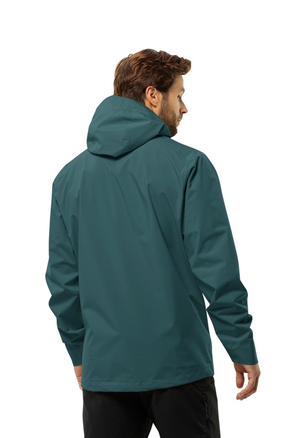 Turquoise Men Jack Wolfskin Highest Peak 3l Rain Jackets | 16345152