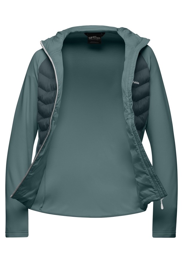 Turquoise Men Jack Wolfskin Routeburn Pro Hybrid Jackets | 76068486