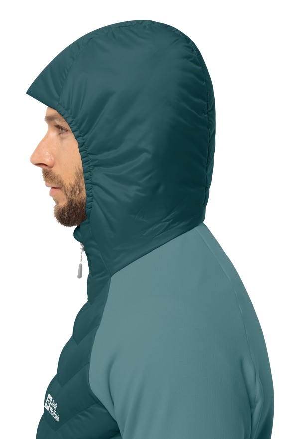 Turquoise Men Jack Wolfskin Routeburn Pro Hybrid Jackets | 76068486