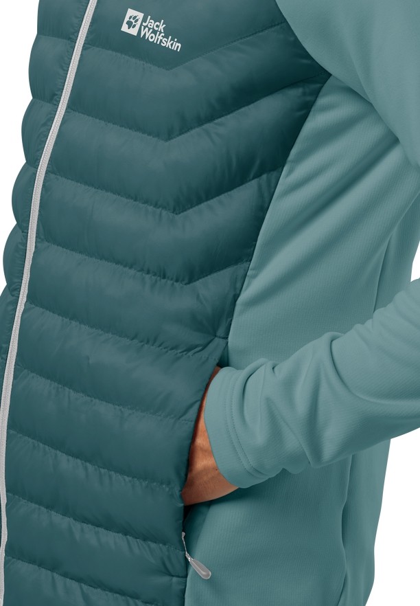 Turquoise Men Jack Wolfskin Routeburn Pro Hybrid Jackets | 76068486