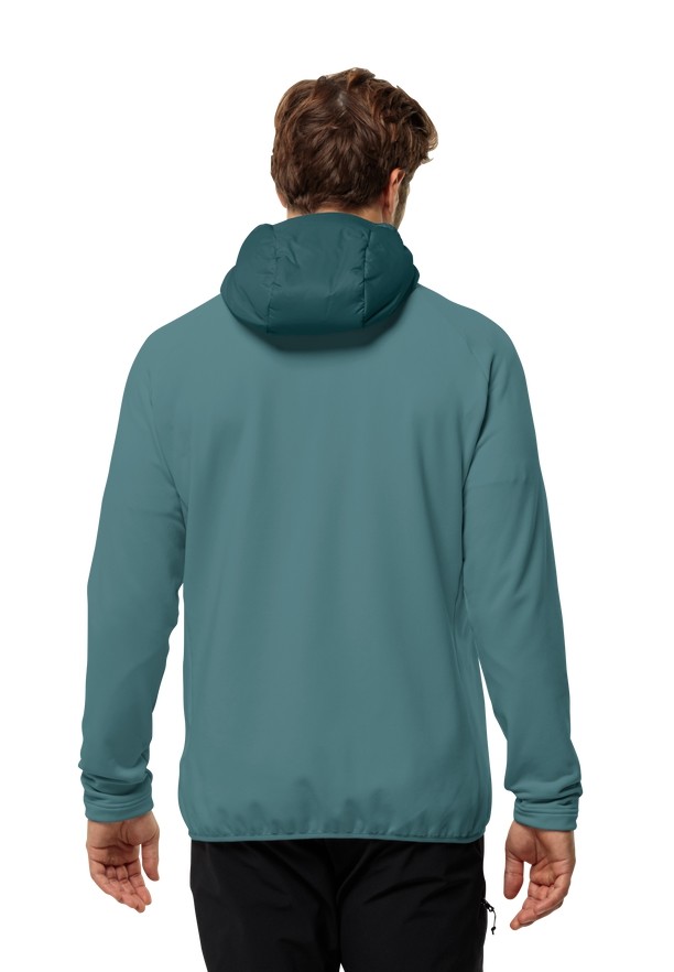 Turquoise Men Jack Wolfskin Routeburn Pro Hybrid Jackets | 76068486