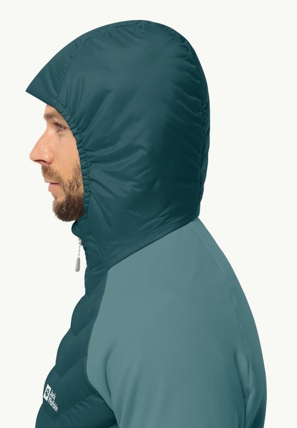 Turquoise Men Jack Wolfskin Routeburn Pro Hybrid Jackets | 76068486