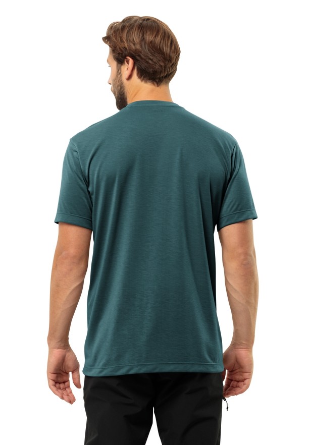 Turquoise Men Jack Wolfskin Vonnan S/s T Shirts | 82603130